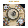 Seymour - Pack of 4 Beautiful Cut Velvet Placemats - Color: Sorbet