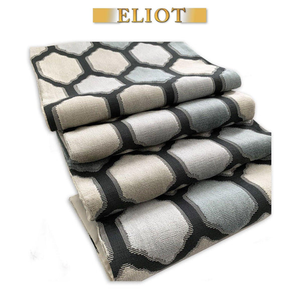 Seymour - Pack of 4 Beautiful Cut Velvet Placemats - Color: Carrara
