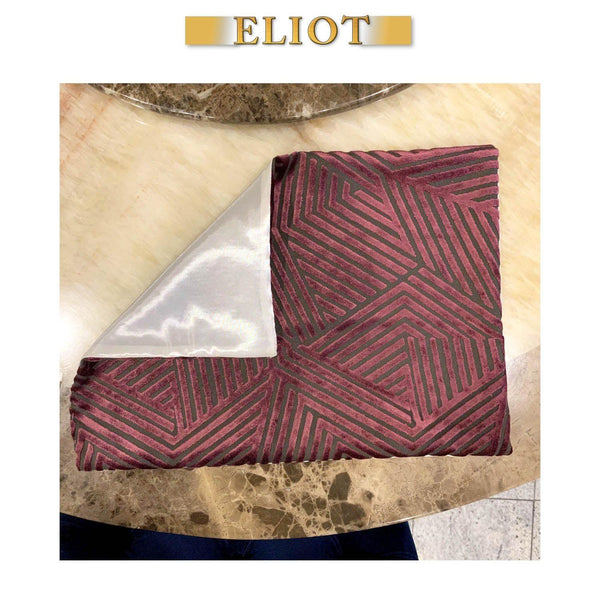 Otis - Pack of 4 Beautiful Cut Velvet Placemats - Color: Sunset