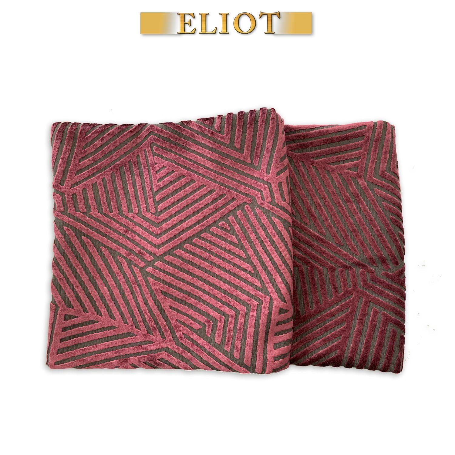 Otis - Pack of 4 Beautiful Cut Velvet Placemats - Color: Sunset