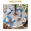 Reef - Pack of 4 Beautiful Cut Velvet One-Side Placemats - Color: Indigo
