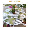 Reef - Pack of 4 Beautiful Cut Velvet One-Side Placemats - Color: Kelp