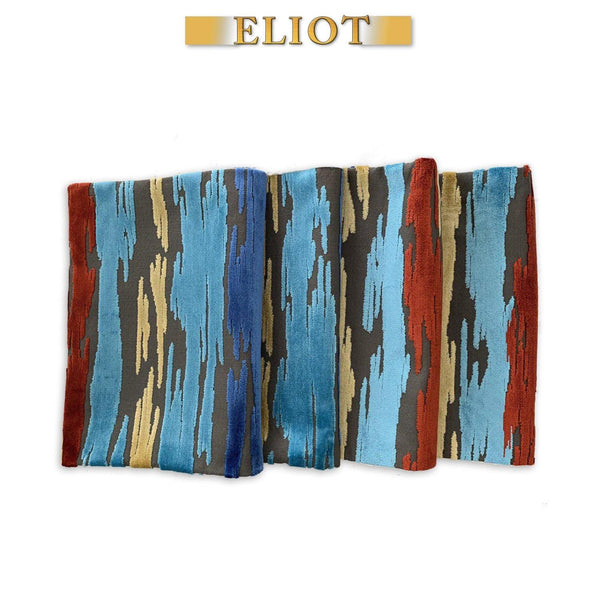 Elegant Plate Mats, Cirrus - Pack of 4 Beautiful Cut Velvet Thick Placemats - Color: Memphis