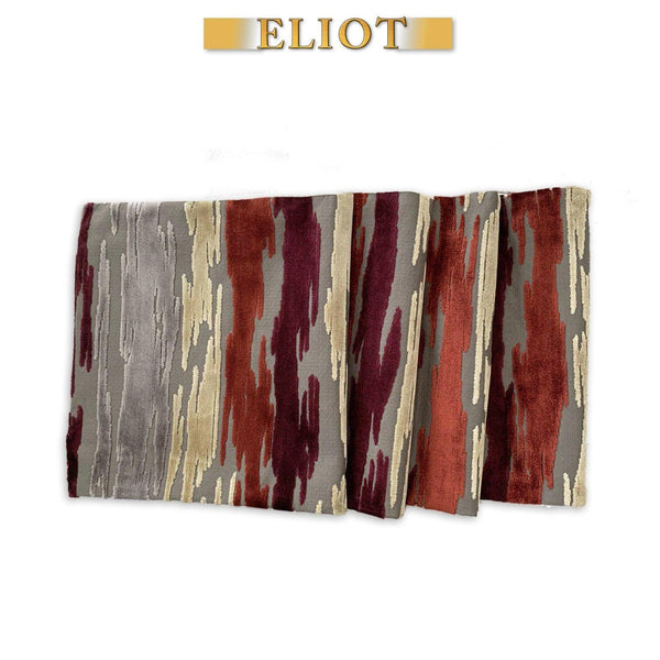Cirrus - Set of 4 Beautiful Cut Velvet Placemats - Color: Ruby