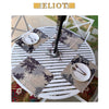 Reef - Pack of 4 Beautiful Cut Velvet One-Side Placemats - Color: SharkSkin