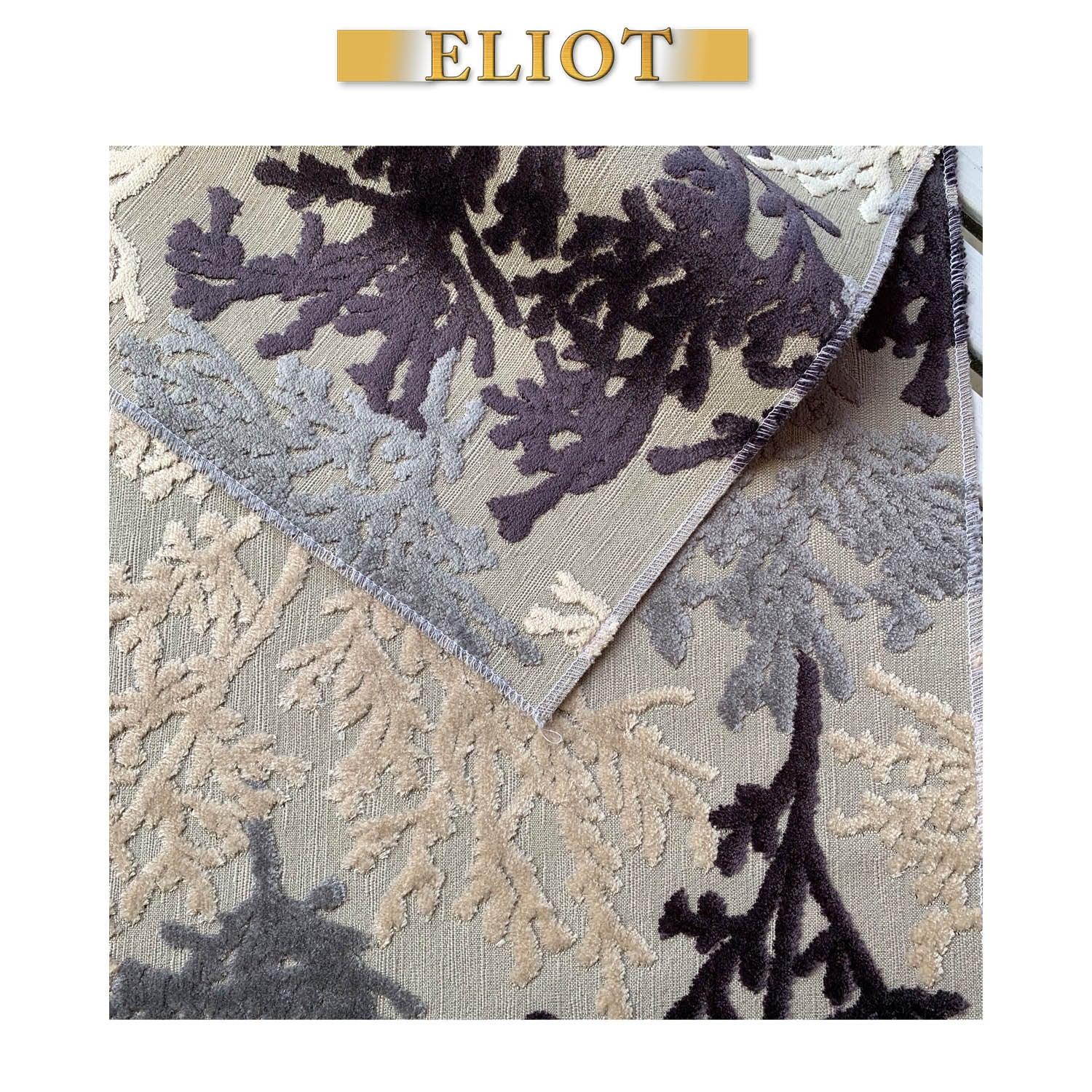 Reef - Pack of 4 Beautiful Cut Velvet One-Side Placemats - Color: SharkSkin