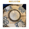 Seymour - Pack of 4 Beautiful Cut Velvet Placemats - Color: Carrara