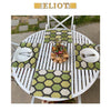 Seymour - Pack of 4 Beautiful Cut Velvet One-Side Placemats - Color: Grass