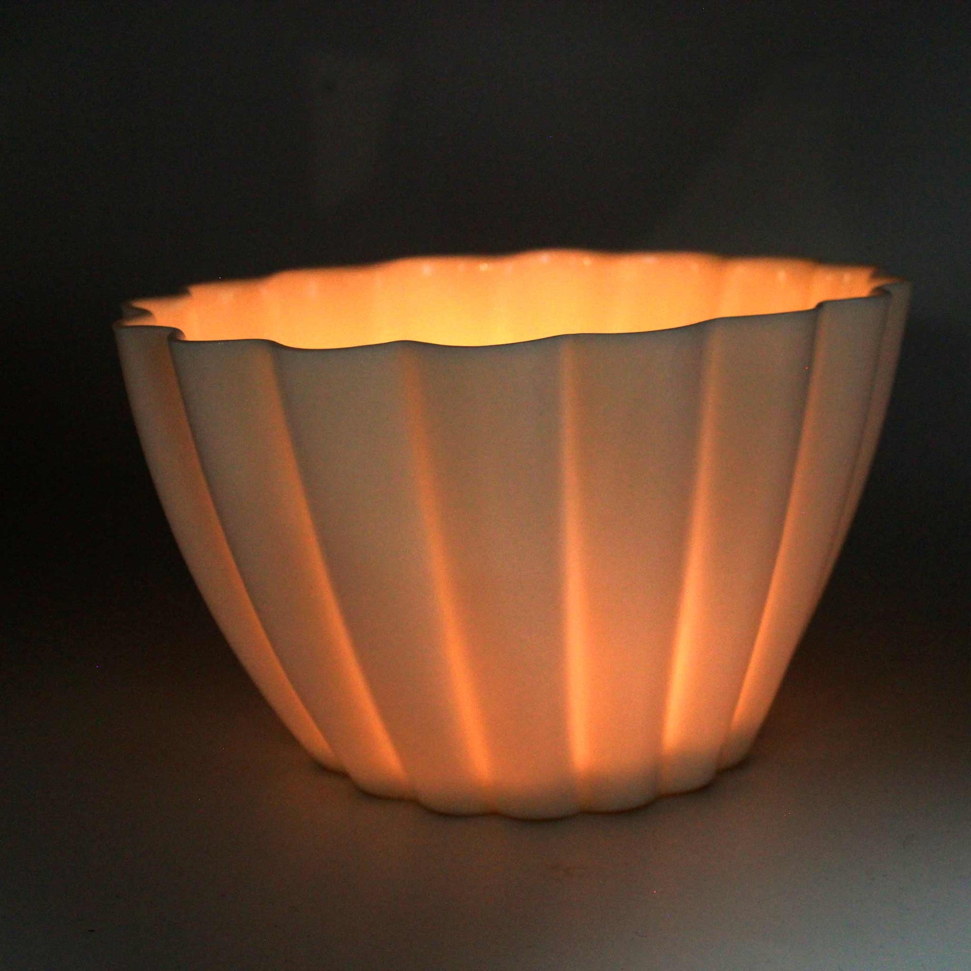 Elysian Fluted Porcelain Candle Holder