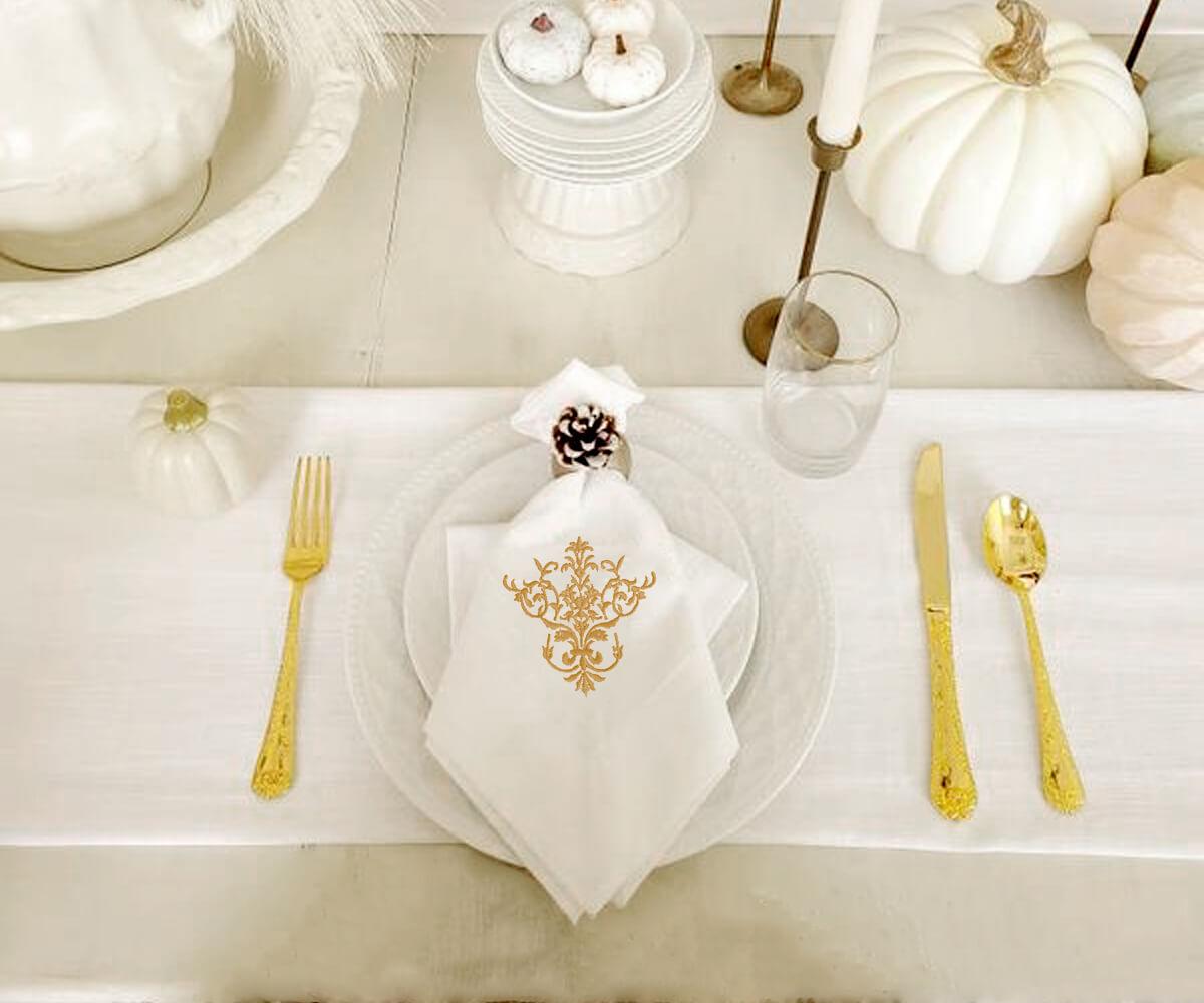 White Napkins - Embroidery Napkins