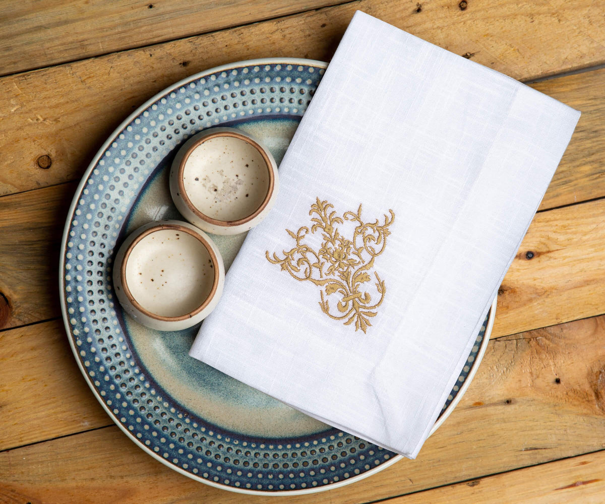 White Napkins - Embroidery Napkins