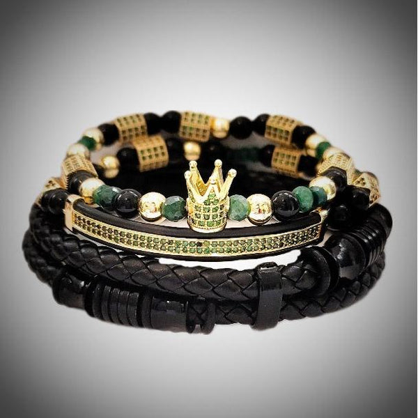 emerald stone bracelet for men