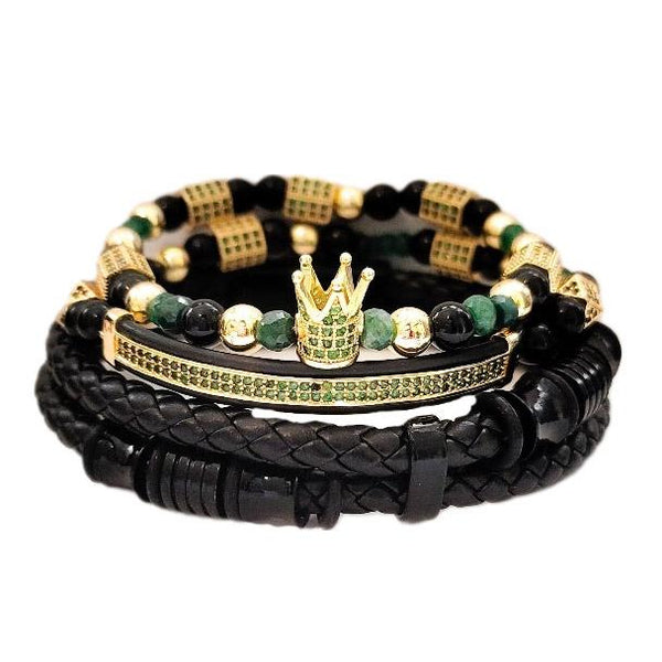emerald stone bracelet for men