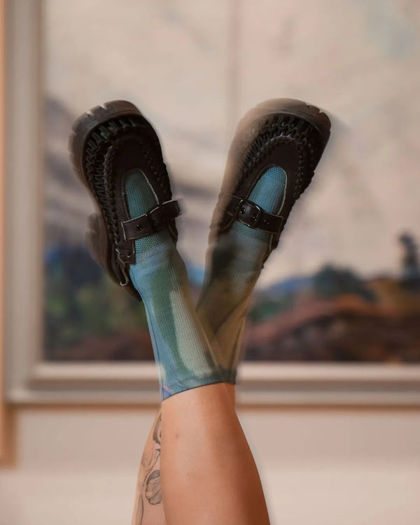 Performance Crew Socks - Abstract Trees