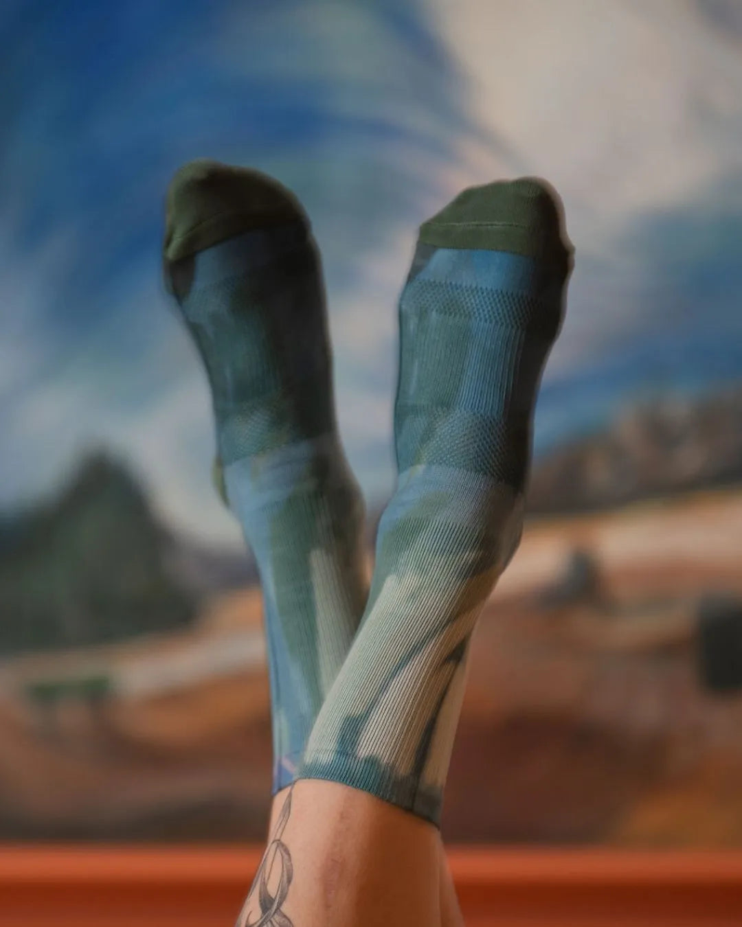 Performance Crew Socks - Abstract Trees
