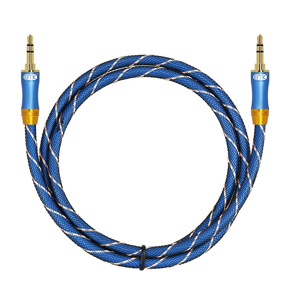 Gold Plated 3.5mm Audio Aux Cable For  Car Headphone Speaker Mobile Phone