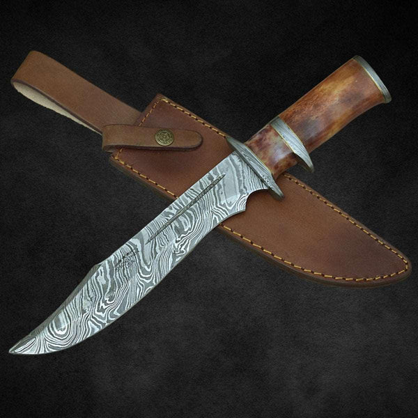Empyrean Bowie Knife with Bone Handle & Sheath - Gifts for You 'n Me