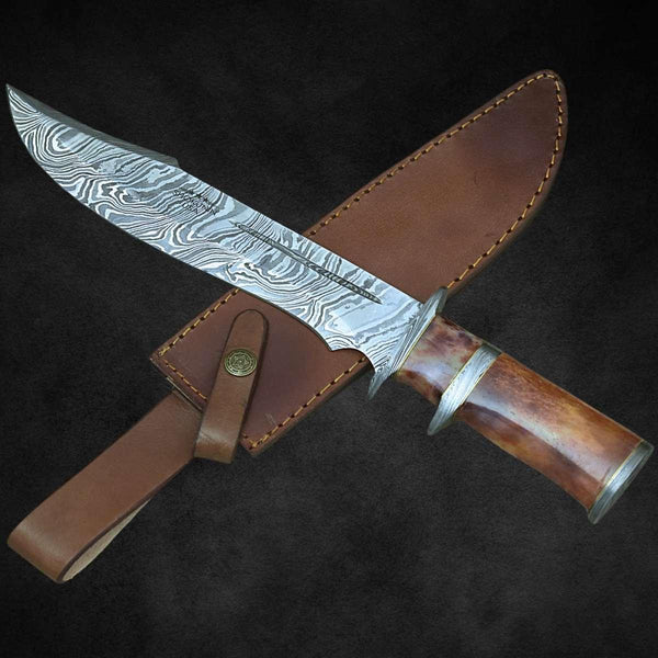 Empyrean Bowie Knife with Bone Handle & Sheath - Gifts for You 'n Me
