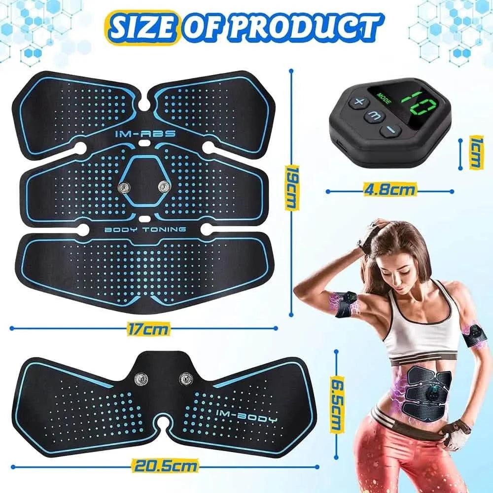EMS Muscle Stimulator LCD Screen USB Rechargeable Portable Trainer