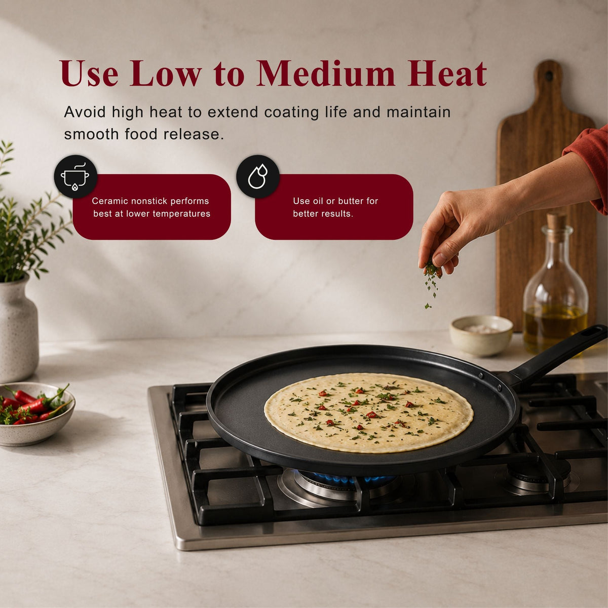 Ceramic Nonstick Crepe & Egg Pan, 11