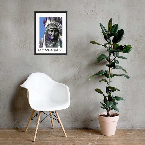 Geronimo War Bonnet Framed poster - Gifts for You 'n Me