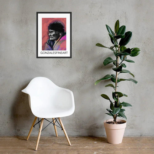 Geronimo Profile Framed poster - Gifts for You 'n Me