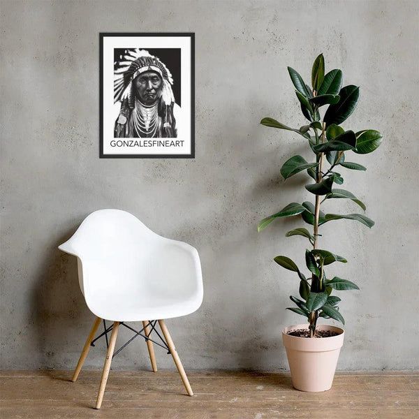 Chief Joseph Black and White Framed poster - Gifts for You 'n Me