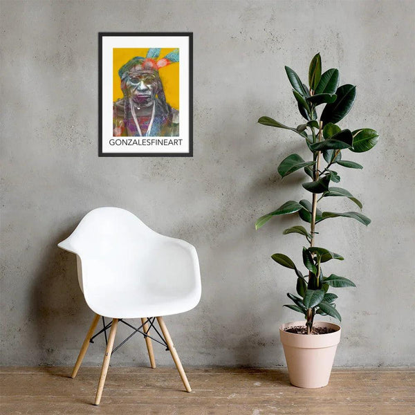 Chief Blue Horse Framed poster - Gifts for You 'n Me