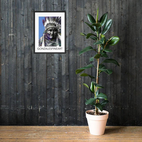 Geronimo War Bonnet Framed poster - Gifts for You 'n Me