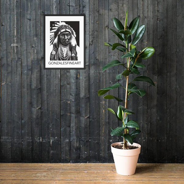 Chief Joseph Black and White Framed poster - Gifts for You 'n Me