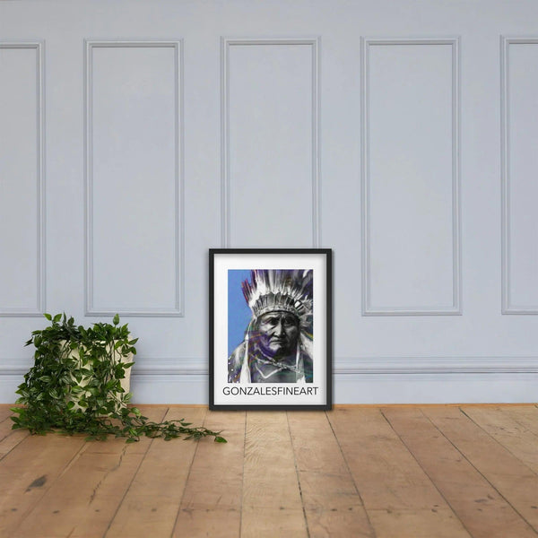 Geronimo War Bonnet Framed poster - Gifts for You 'n Me