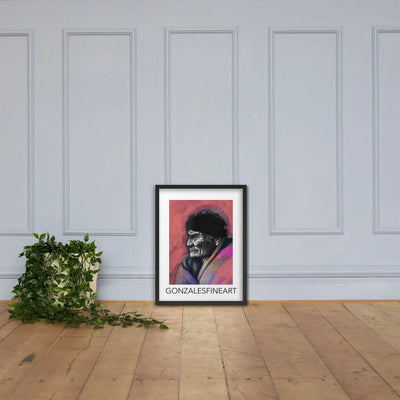 Geronimo Profile Framed poster