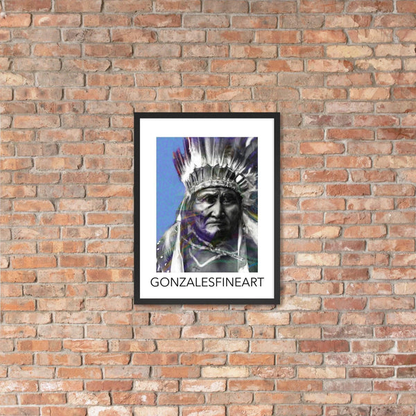 Geronimo War Bonnet Framed poster - Gifts for You 'n Me