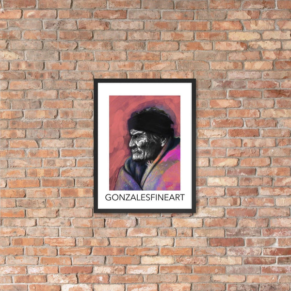 Geronimo Profile Framed poster - Gifts for You 'n Me