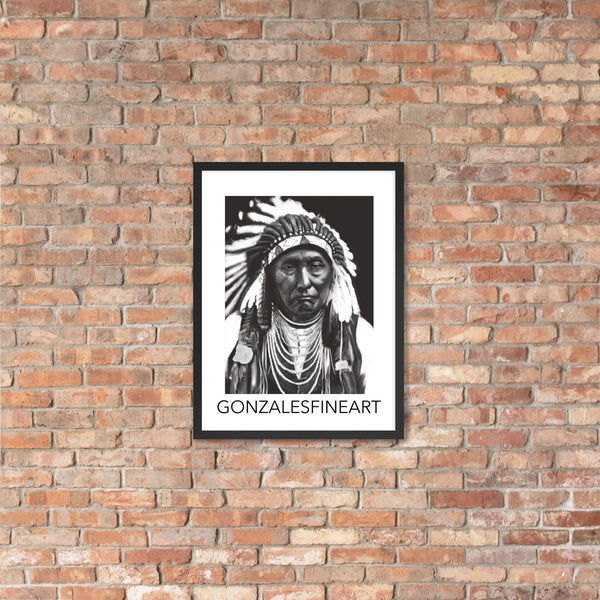 Chief Joseph Black and White Framed poster - Gifts for You 'n Me