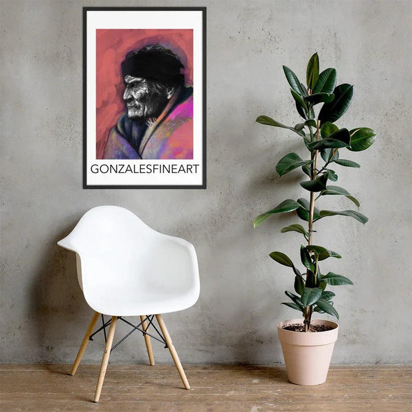 Geronimo Profile Framed poster - Gifts for You 'n Me