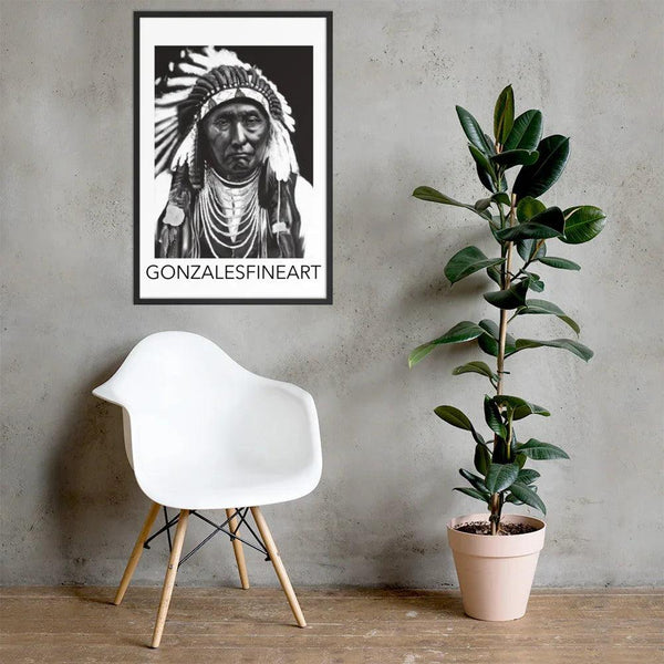Chief Joseph Black and White Framed poster - Gifts for You 'n Me