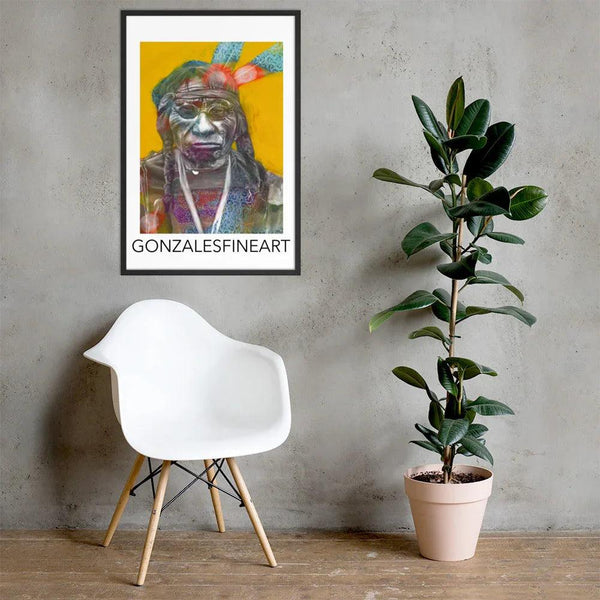 Chief Blue Horse Framed poster - Gifts for You 'n Me