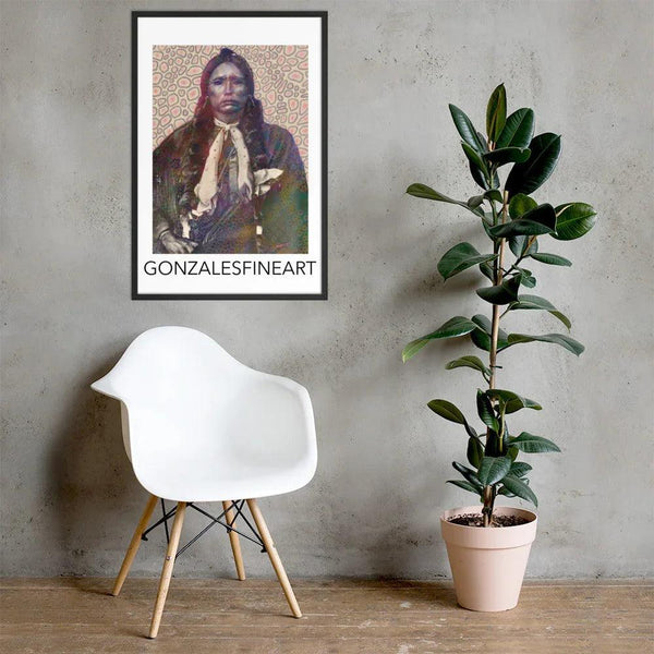 Quanah Parker Color Framed poster - Gifts for You 'n Me
