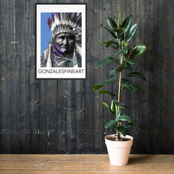 Geronimo War Bonnet Framed poster - Gifts for You 'n Me