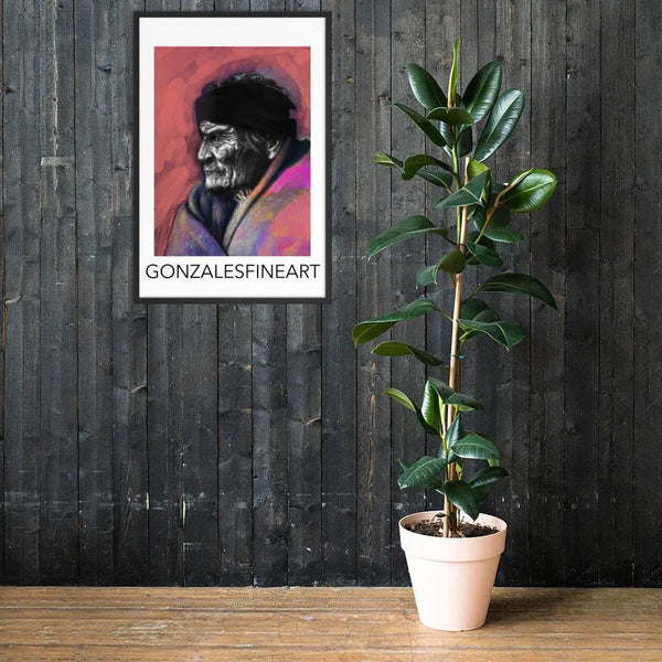 Geronimo Profile Framed poster - Gifts for You 'n Me