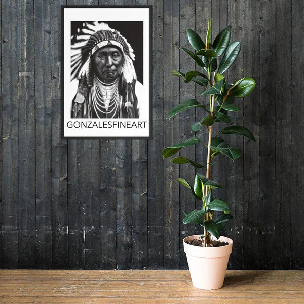 Chief Joseph Black and White Framed poster - Gifts for You 'n Me