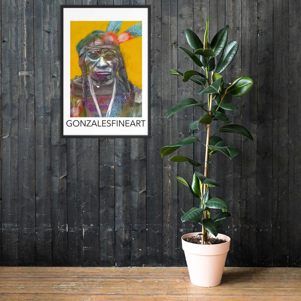 Chief Blue Horse Framed poster