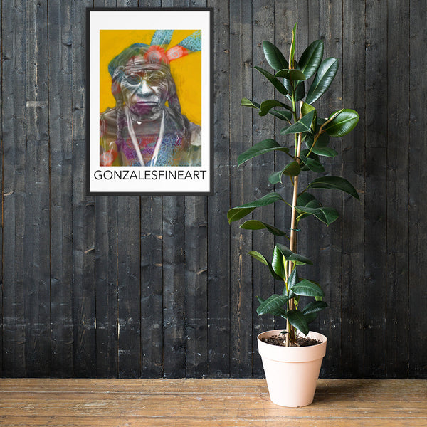 Chief Blue Horse Framed poster