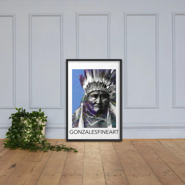 Geronimo War Bonnet Framed poster - Gifts for You 'n Me