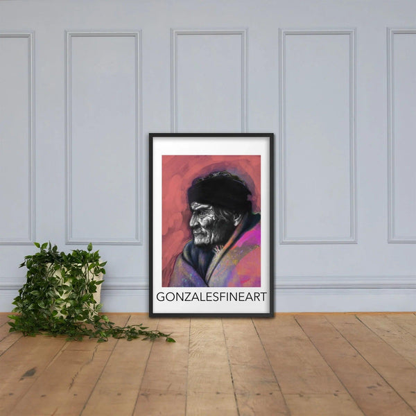 Geronimo Profile Framed poster - Gifts for You 'n Me