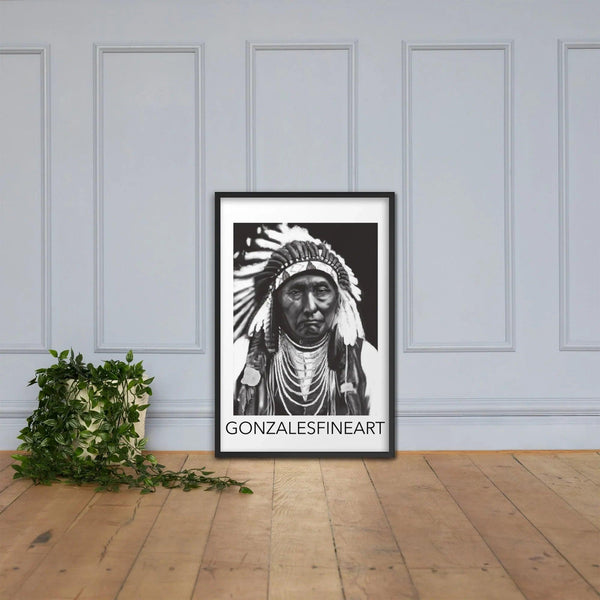 Chief Joseph Black and White Framed poster - Gifts for You 'n Me