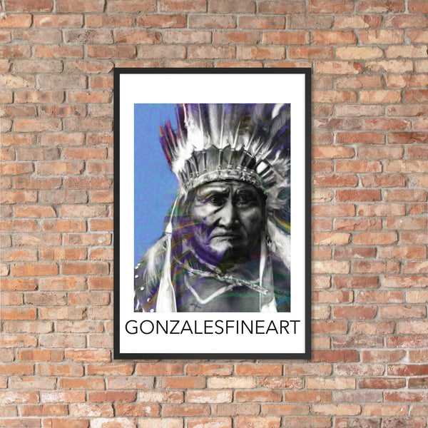 Geronimo War Bonnet Framed poster - Gifts for You 'n Me