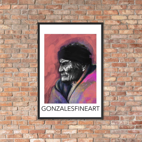 Geronimo Profile Framed poster - Gifts for You 'n Me