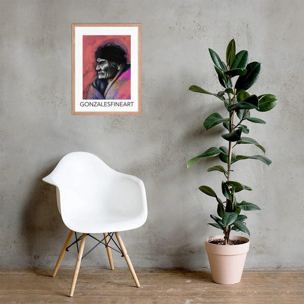 Geronimo Profile Framed poster - Gifts for You 'n Me